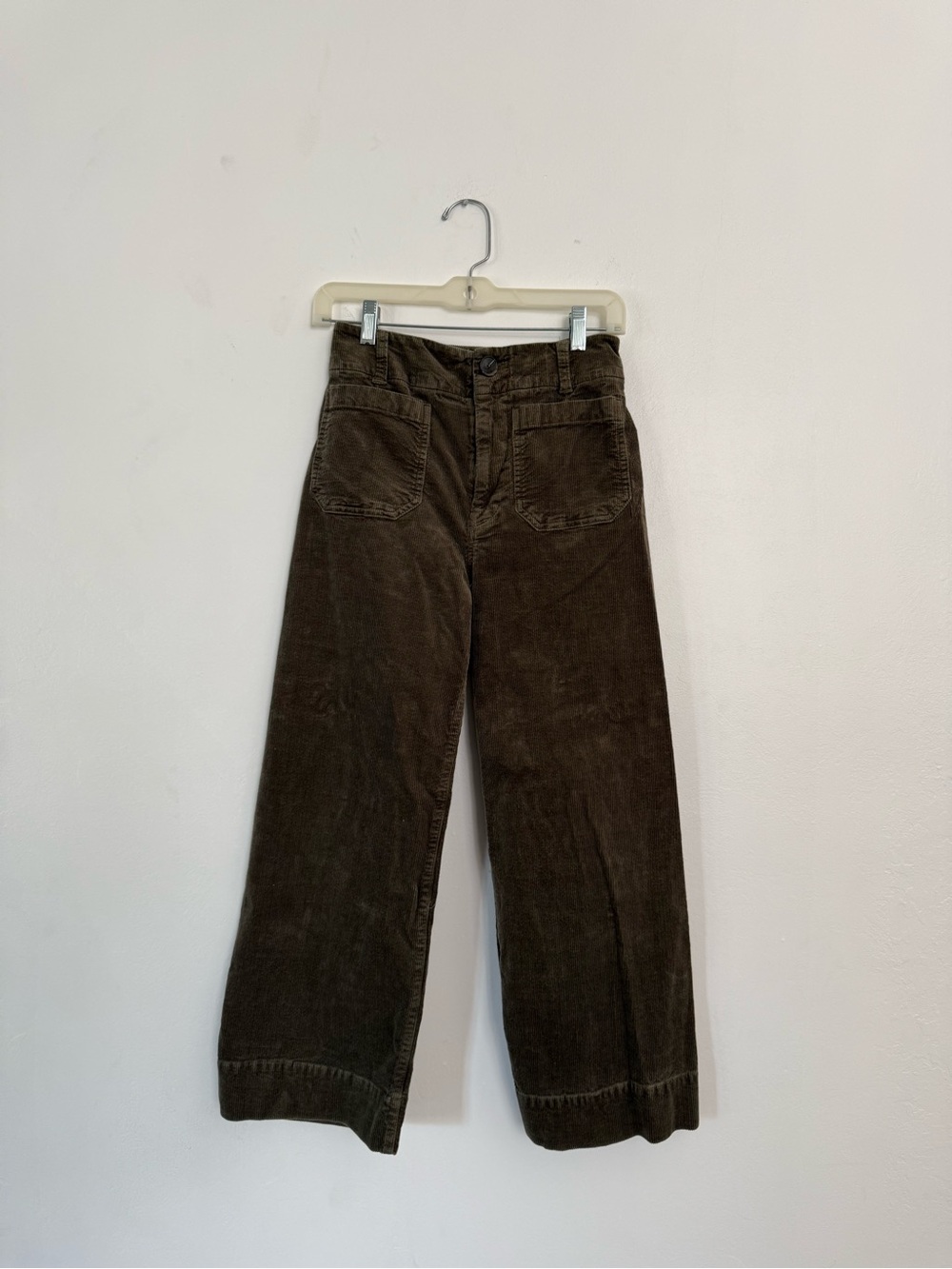 Anthropologie Straight-Leg Corduroy Pants - Dark Green